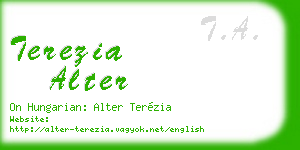 terezia alter business card